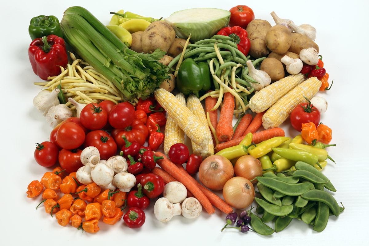 Verschiedene Gemüsesorten für ausgewogene Ernährung